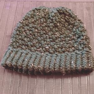 Hunter Green Wool Slouchy Beanie